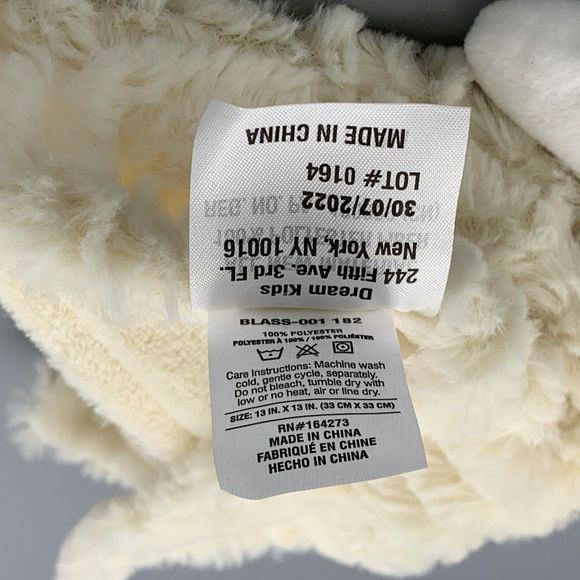 Dream Kids Cream Fluffy Lovey Security Blanket Teddy Bear Handheld Baby Blanket - Picture 7 of 11